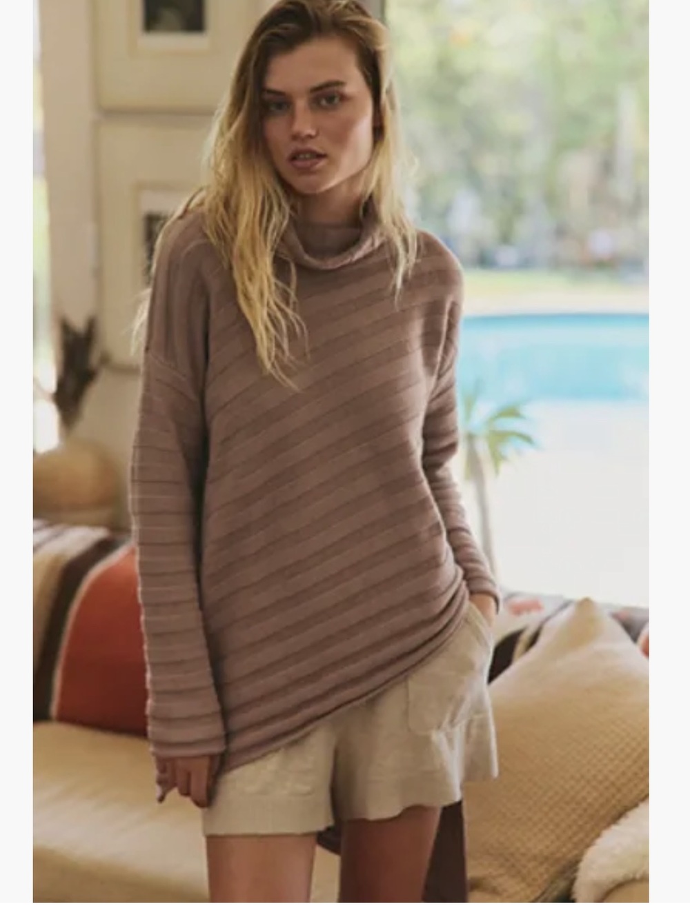 Free People Bohemian Asymmetrical Versa Sweater Tunic Fits:  S/M/ L/Xl LagenLook